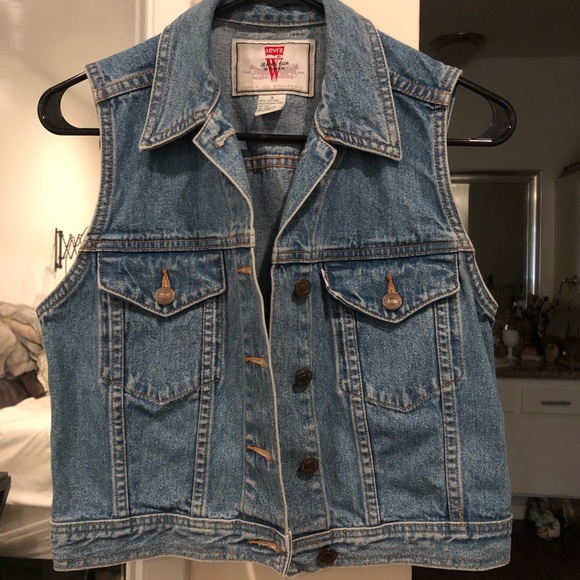 True Vintage 1990s Levi Demin Vest - Picture 1 of 3